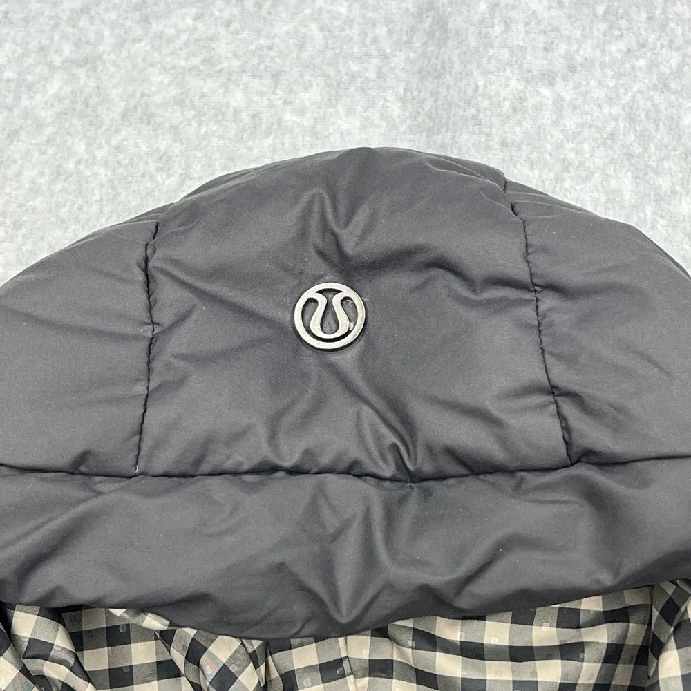 Lululemon Chilly Chill Puffy Vest Womens 6 Black Goose Down Reversible W4D68S